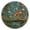 Gold, variant on Round Art Wall Clock Vintage Oil Painting Texture Decorative Clock Gold Pointer, Multi-Purpose Desktop & Hanging Creative Decor Clock for Home Living Room Moonlight Waterfall Mushroom