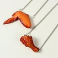 thumbnail image 3 of Chicken Wing Necklace,Ugly Necklace for Womenchicken Wing,Imitation Food Nugget Fried Pendant Themed Gifts Jewelry, 3 of 8