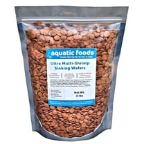 Ultra Mutli-Shrimp 1/2" Sinking Wafers of 10-Types of Shrimp. Ideal for Plecos, Shrimp, Snails, Crayfish, Crabs, Bottom Fish, All Herbivorous and Omnivorous Tropical Fish...3-lb Bag
