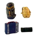 thumbnail image 2 of Kokiya 1/64 Travel Backpack 4 Pieces Hand Painted Trains Desktop Architectural Ornament A, 2 of 9