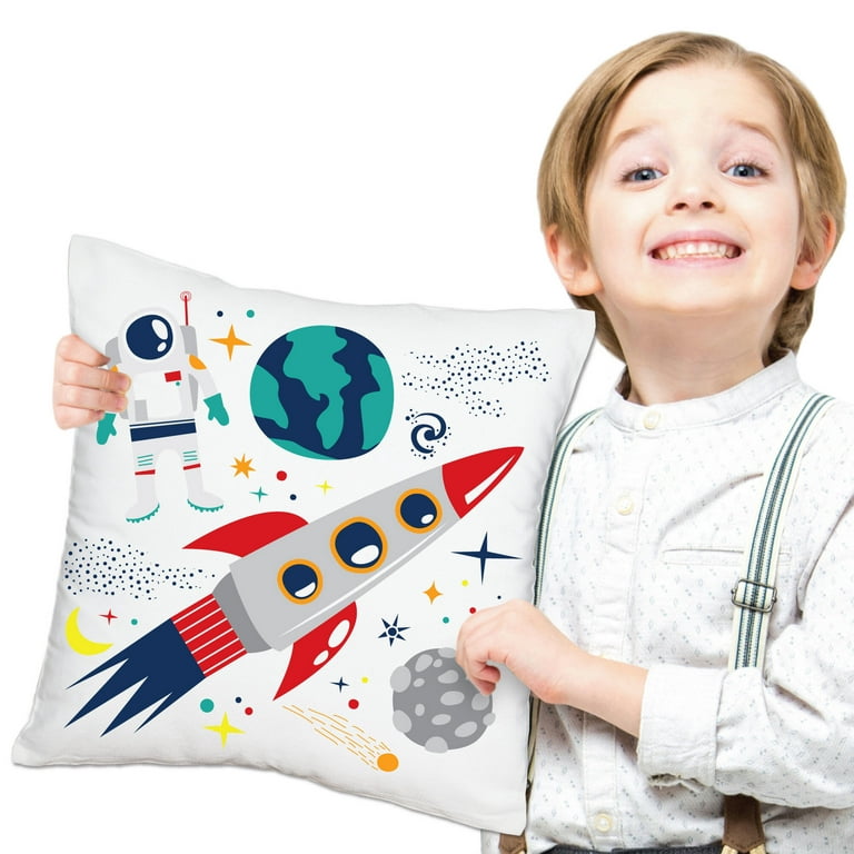 Big Dot Of Happiness Blast Off To Outer Space - Rocket Ship Baby Shower Or  Birthday Home Decorative Cushion Case - Throw Pillow Cover - 16 X 16 Inches  : Target