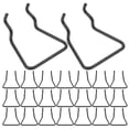 thumbnail image 1 of TEHAUX 25 Pcs Crochets Muraux pour Panneau Perforé Métal Noir Robuste pour Rangement d'Outils de Garage Atelier, 1 of 7