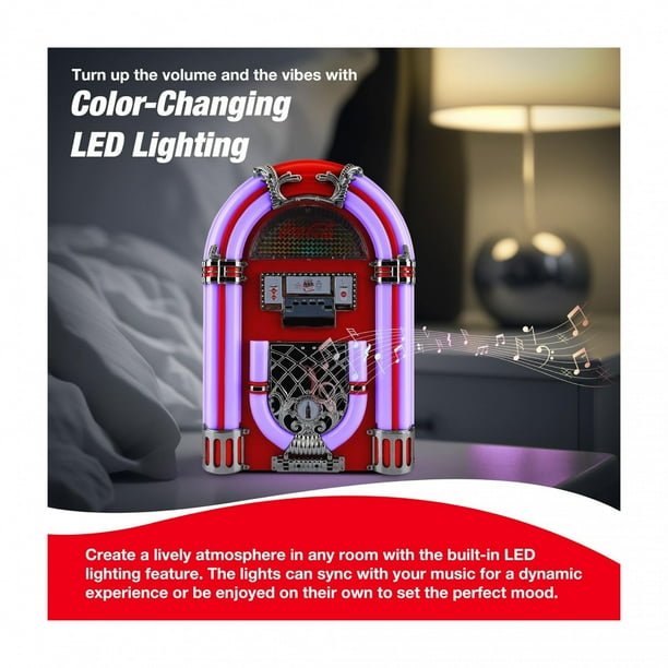 Coca-Cola Retro Jukebox Speaker with Bluetooth and FM Radio