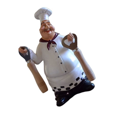 BESTYASH Creative Chef Figurine Resin Desktop Sculpture Assorted Colors