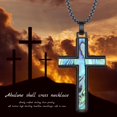 thumbnail image 2 of Coachuhhar Cross Necklace 925 Sterling Silver Black Cross with Abalone Shell Pendant Necklace Cross Jewelry Religious Gifts for Women men, 2 of 7