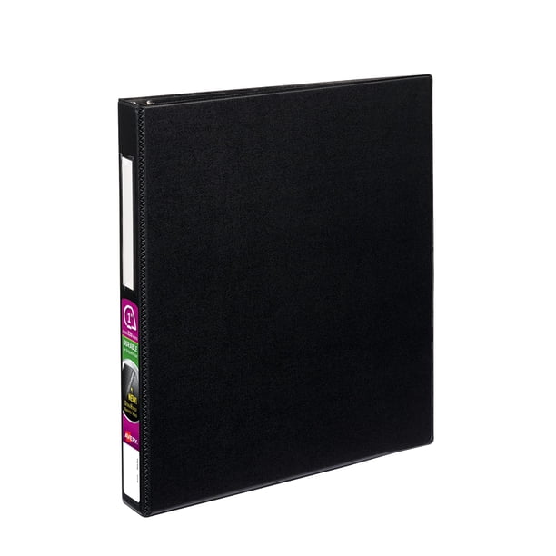 Anillos Binder Avery Durable con 3 anillas y 1 One Touch EZD, color negro