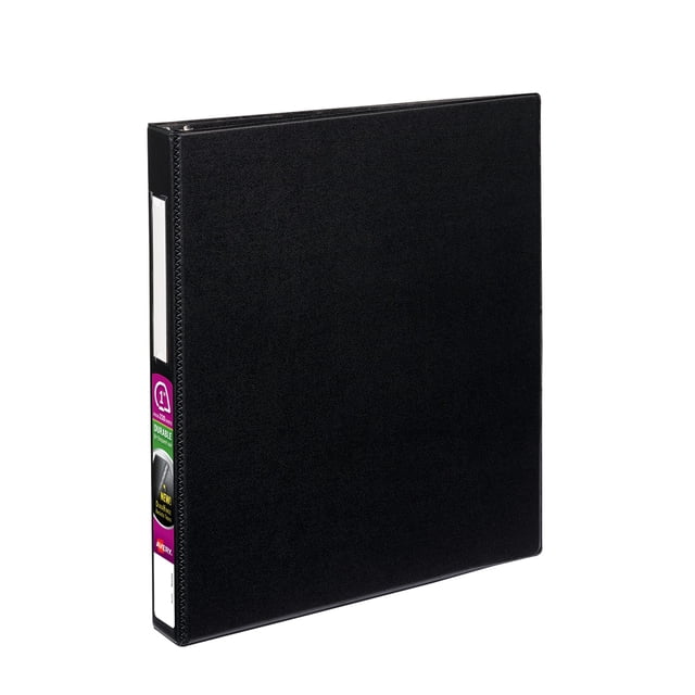 Anillos Binder Avery Durable con 3 anillas y 1 One Touch EZD, color negro