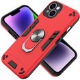 thumbnail image 3 of Case for iPhone 14 Plus with Built-in 360° Rotating Ring Kickstand Cover, Military-Grade Drop Protection Phone Case, Back Case for iPhone 14 Plus (6.7 inch), Red, 3 of 9