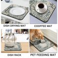 thumbnail image 4 of Washable Rubber Boho Floral Retro Dish Drying Mats for Kitchen Counter Home Large Coffee Bar Pad Accessories and Decor for Utensils Stemware 16''x18'', 4 of 7