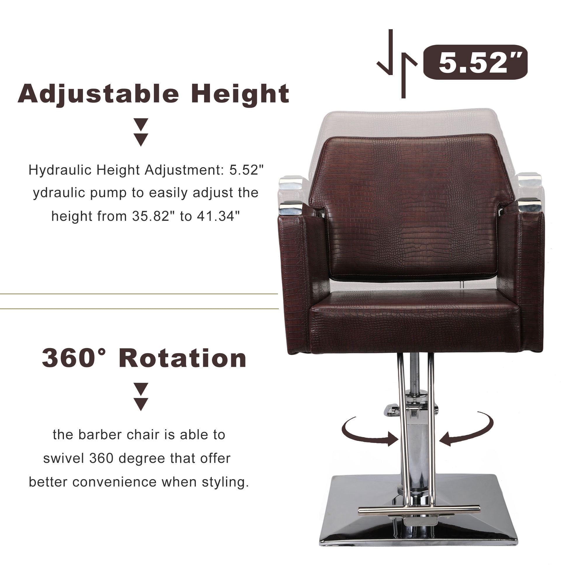 Kepooman Hand Barber Chair Hydraulic Barber Chair Salon Chair Salon Equipment for Hair Stylist Kepooman Hand Barber Chair Hydraulic Barber Chair Salon Chair Salon Equipment for Hair Stylist