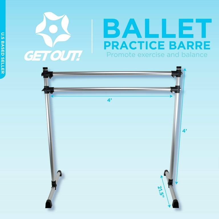 Get Out Portable Ballet Barre Free Standing Double Ballet Bar Dance Equipment