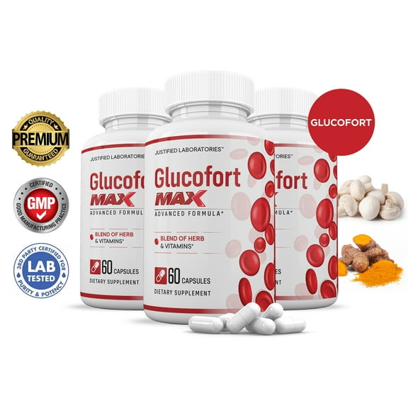 (3 Pack) Glucofort Max Advanced Formula 1295MG 180 Capsules
