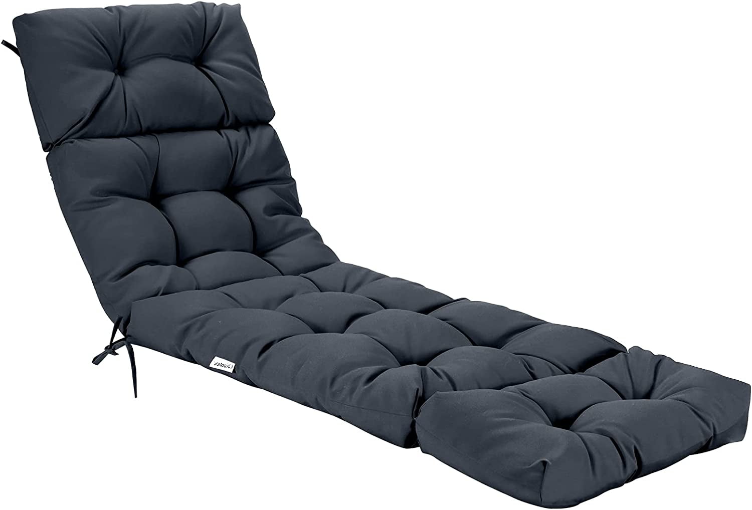 Lounge Chair Cushion, Outdoor Padded Cushion with String Ties, Patio