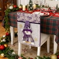 thumbnail image 4 of Luoshdecor Christmas Chair Back Covers, Winter Purple Reindeer Santa Snowman Chair Cover for Kitchen Holiday Home Party 18x21 in, 4 of 6