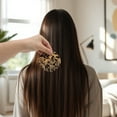 thumbnail image 5 of Unique Bargains 1 Pc Convenient Round Hair Comb Beige Black Acetate Sheet, 5 of 6