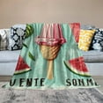 thumbnail image 5 of FCXZI Ice Creams Watermelon Summer Flannel Blanket, Reversible Lightweight 50*60in, 5 of 7