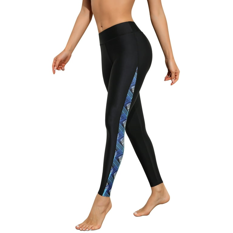 Women Swimming Pants UPF50+ Rash Guard Pants High Rise Swim Leggings