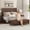 Wanlut, variant on Mirightone Farmhouse Queen Bed with Headboard and Storage Bench, Soild Wood Antique Bed Frame for Bedroom, Guest Room, Rustic Wood Platform Bed with 64" Storage Chest. (Wanlut)