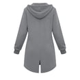 thumbnail image 5 of Stralyhd Women's Zip Up Hoodies Oversized Long Tunic Sweatshirts Casual Long Sleeve 2026 Winter Warm Hoodie Jacket Coat Gray L, 5 of 7