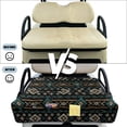 thumbnail image 6 of COEQINE Quilted Golf Cart Seat Cover, Folds Like a Bag with Handle for Easy Carry, Universal Fit 51.2"x30.3" for EZGO Yamaha Club Car 2-Seaters, 4 Pockets, Southwest American Tribal Blue Black, 6 of 8