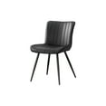thumbnail image 1 of Monarch Specialties - Dining Chair, 33" Height, Dining Room, Kitchen, Upholstered, Side, Set Of 2, Black Leather Look, Black Metal, Contemporary, Modern, 1 of 3