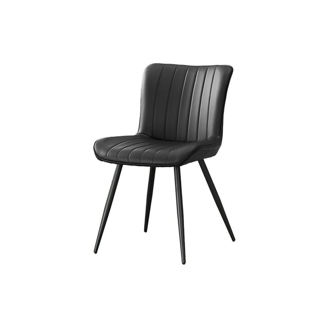 Monarch Specialties - Dining Chair, 33" Height, Dining Room, Kitchen, Upholstered, Side, Set Of 2, Black Leather Look, Black Metal, Contemporary, Modern