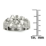 925 Sterling Silver Polished Mens Nugget Ring Size 9 Jewelry Gifts for Men - 5.2 Grams