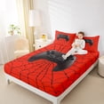 thumbnail image 4 of Manfei Boys Gaming Gamer Twin Sheet Sets, Video Game Console Gamepad Twin Fitted Sheet, Black Red Flat Sheet, Super Cozy Room Decor3 Pieces, 4 of 7