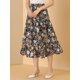 thumbnail image 3 of INSPIRE CHIC Falda Estampado De Girasol De Gasa Para Mujer Amarillo negro XL, 3 of 6