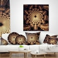 thumbnail image 4 of Designart Brown Symmetrical Fractal Flower Design - Floral Throw Pillow - 18x18, 4 of 5