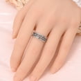 thumbnail image 3 of KUNSIR Vintage Band Ring with Hollow Heart Sterling Silver 925 Ring For Men Women Jewelry Gifts Size 8, 3 of 4