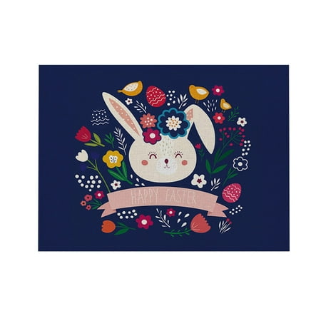 

1PC Easter Kitchen Waterproof Insulation Cotton And Linen Western Placemat