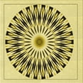 thumbnail image 1 of Ahgly Company Machine Washable Indoor Square Transitional Mustard Yellow Area Rugs, 6' Square, 1 of 7