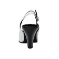 thumbnail image 4 of PEERAGE Roxy Women Extra Wide Width Leather Slingback WHITE/BLACK 9.5, 4 of 6