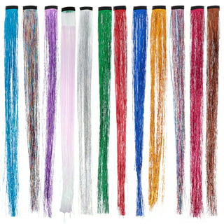 Hair Bun extension Tinsel Kit 200 Pcs Rings Beads for Styling Women 120cm 