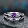 thumbnail image 4 of YYKihy Rings For Women Fashion Inlaid Green Zircon Ring Ladies Ring Jewelry Engagement Set Ring, 4 of 5