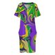 thumbnail image 3 of Vestido holgado con bolsillos y estampado de remolino de mármol de Mardi Gras, vestidos de fiesta 2025, vestido elegante y chic para mujer, vestido de noche para mujer, 3 of 6