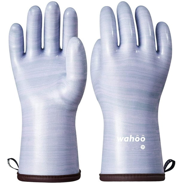 Gants LANON en silicone liquide résistant à la chaleur, gants de four avec  doigts, qualité contact alimentaire, étanche, blanc, taille 9violet11 