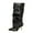 Black, variant on Women's Mid-Calf Boots Long Color Toe Warm Pure Autumn Round Boots Thick Straight Soled Stylish Footwear for Every Occasion