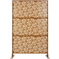 thumbnail image 2 of Freestanding Metal Privacy Screen 76"H×48"W - Outdoor Deck/Balcony Divider & Indoor Living Room/Office Partition, Durable Weatherproof Design, 2 of 9