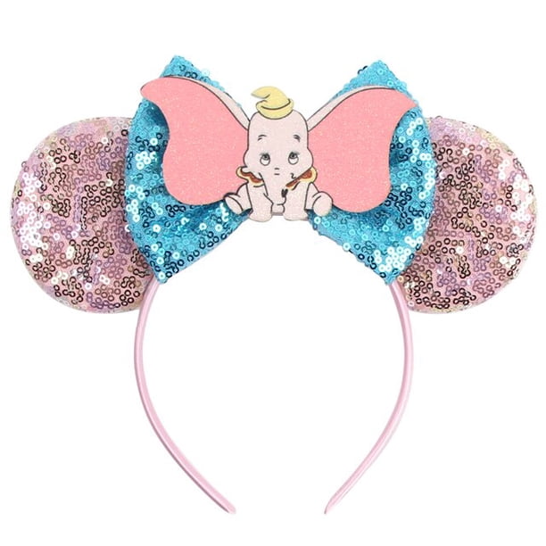 Diadema con orejas de Mickey Mouse 2022, diadema con lazo de lentejuelas para Festival de copos de nieve de Navidad, accesorios para el cabello de fiesta para mujeres y niñas, regalo Gao Jinjia LED