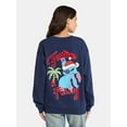 thumbnail image 3 of Disney Stitch Women’s Christmas Graphic Sweatshirt with Long Sleeves, Sizes XS-XXL, 3 of 5