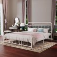 thumbnail image 2 of alazyhome Simple Vintage California King ​Metal Platform Bed Frame, Easy-Assembly, White, 2 of 6