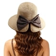 thumbnail image 2 of QASIEATN Women's Popular Sun Hats Women Summer Sun Hat Wide Brim Foldable Hat Fall Fashion Accessories, 2 of 4