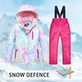 thumbnail image 2 of Otqutp Boys Girls Ski Suit 2-Piece Tie Dye Windproof Zip-Up Hoodie Snowsuit Waterproof Winter Skating Snowboarding Outfit Set, 2 of 8