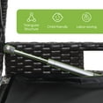 thumbnail image 5 of Gymax 34 Gallon Outdoor Storage Patio Bench Patio Wicker Deck Box w/ Off White Cushion, 5 of 10