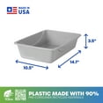 thumbnail image 3 of Petmate Basic Open Cat Litter Pan Plastic Box, 14" L Small, Assorted, Pack of 1, 3 of 9