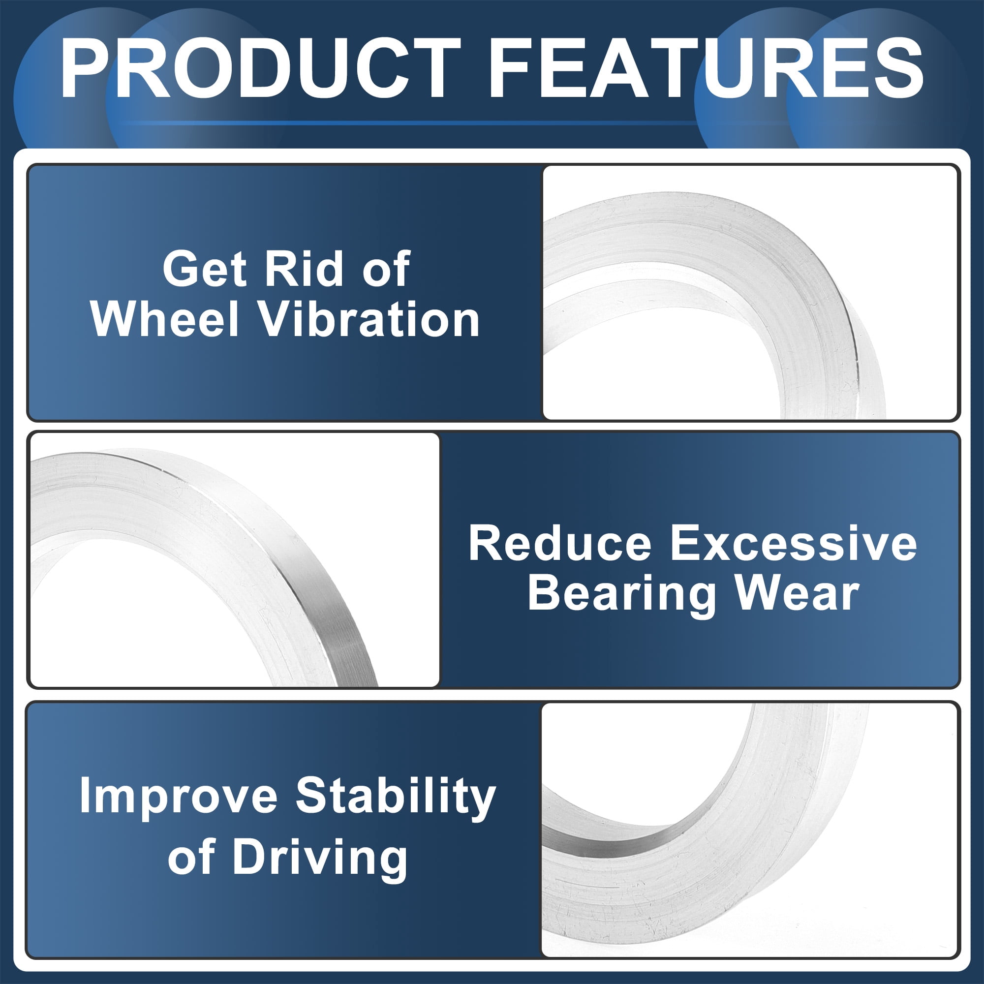 Unique Bargains 4Pcs Car Wheel Hub Centric Rings for Vehicles OD 83.1mm to ID 60.1mm