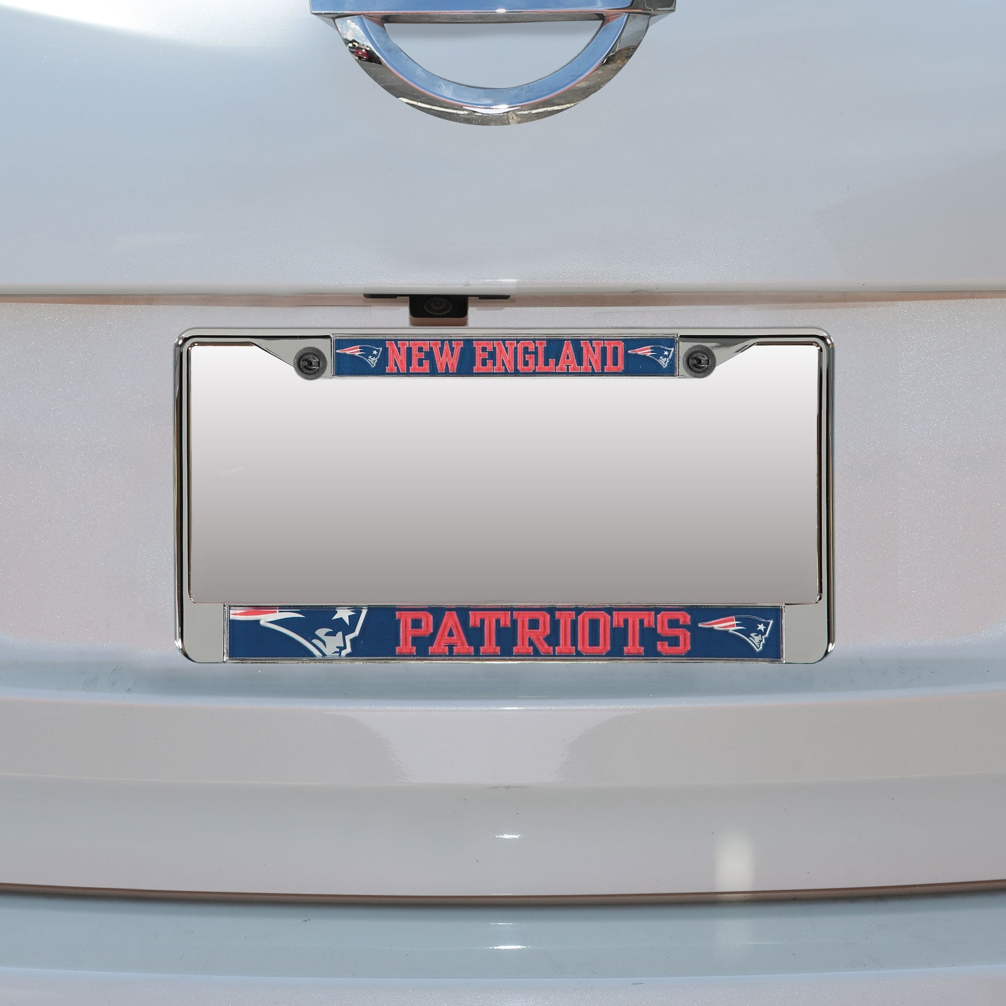 New England Patriots Small Over Large Mega License Plate Frame