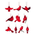 thumbnail image 3 of Opvise 10 Pcs Red Bird Ornaments Wood Red Birds Christmas Tree Hanging Decoration for Winter Holiday Home Decor, 3 of 7